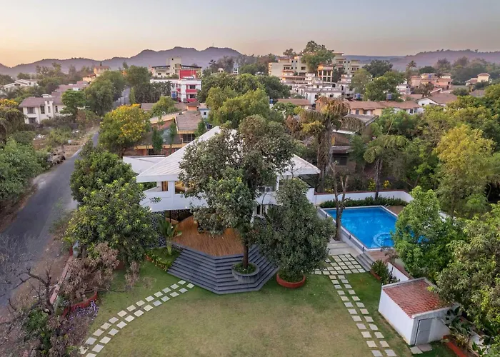 The Grey Medley: Mediterranean Oasis with Pool and Gazebo Lonavala